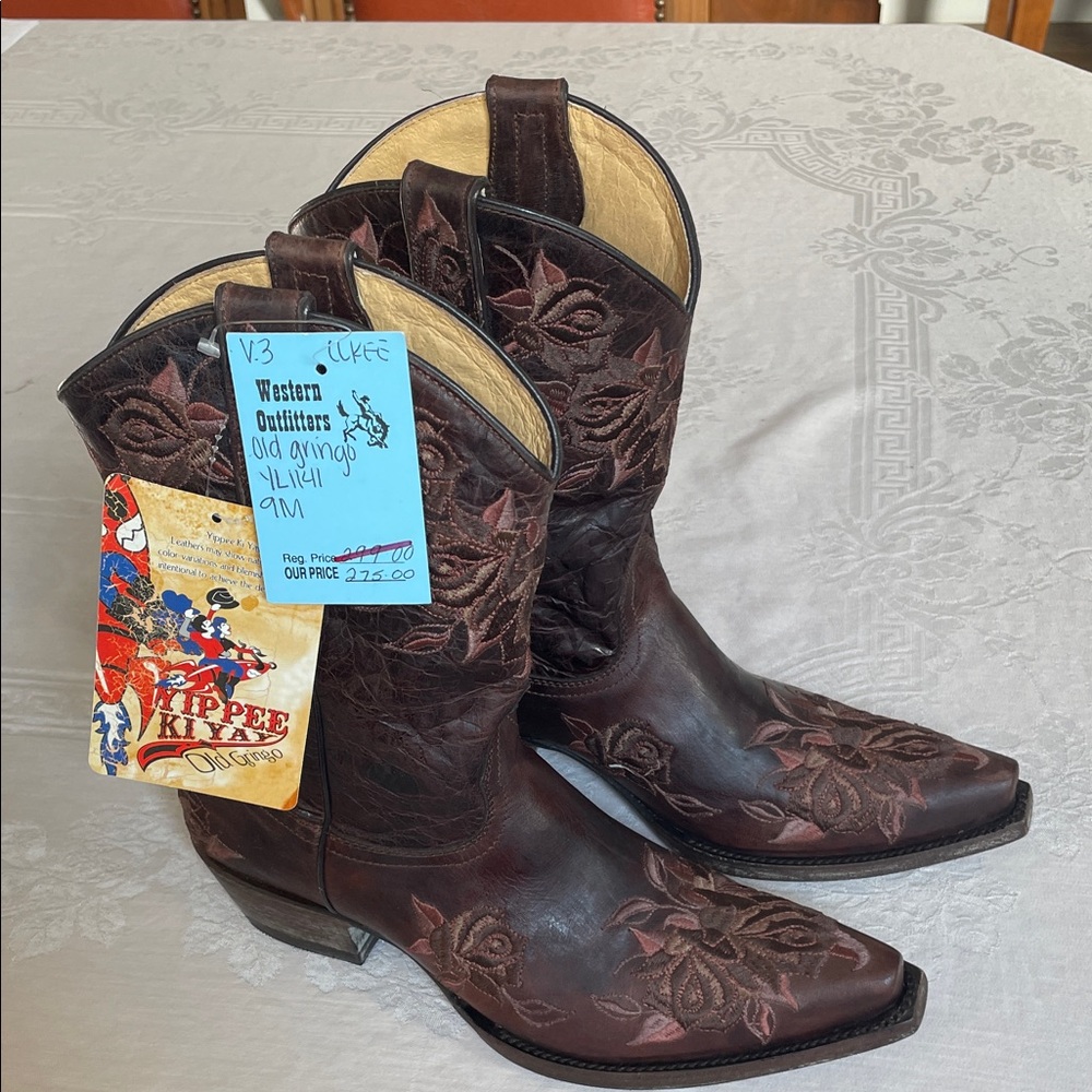 Old Gringo Brown Heeled Boots women’s size 9m